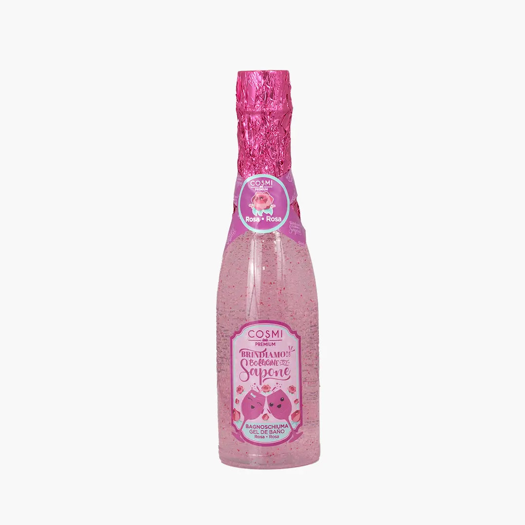 Gel de Burbujas Botella Champán – Rosa 🌸
