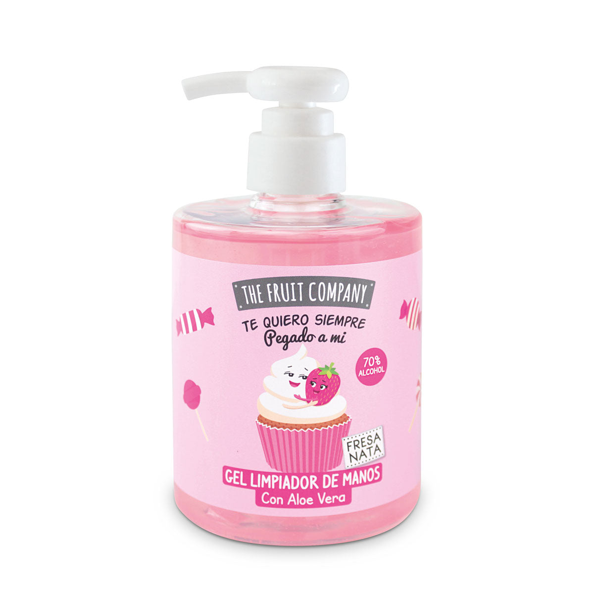 Gel Limpiador de Manos con Dosificador Fresa Nata 500 ml