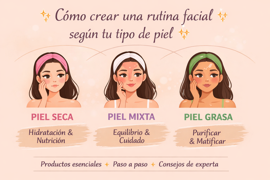 ✨ Cómo crear una rutina facial según tu tipo de piel: seca, mixta o grasa