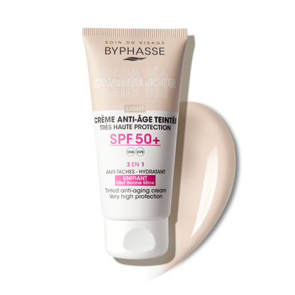 Crema Facial Antiedad SPF 50+ Color Light 50 ml