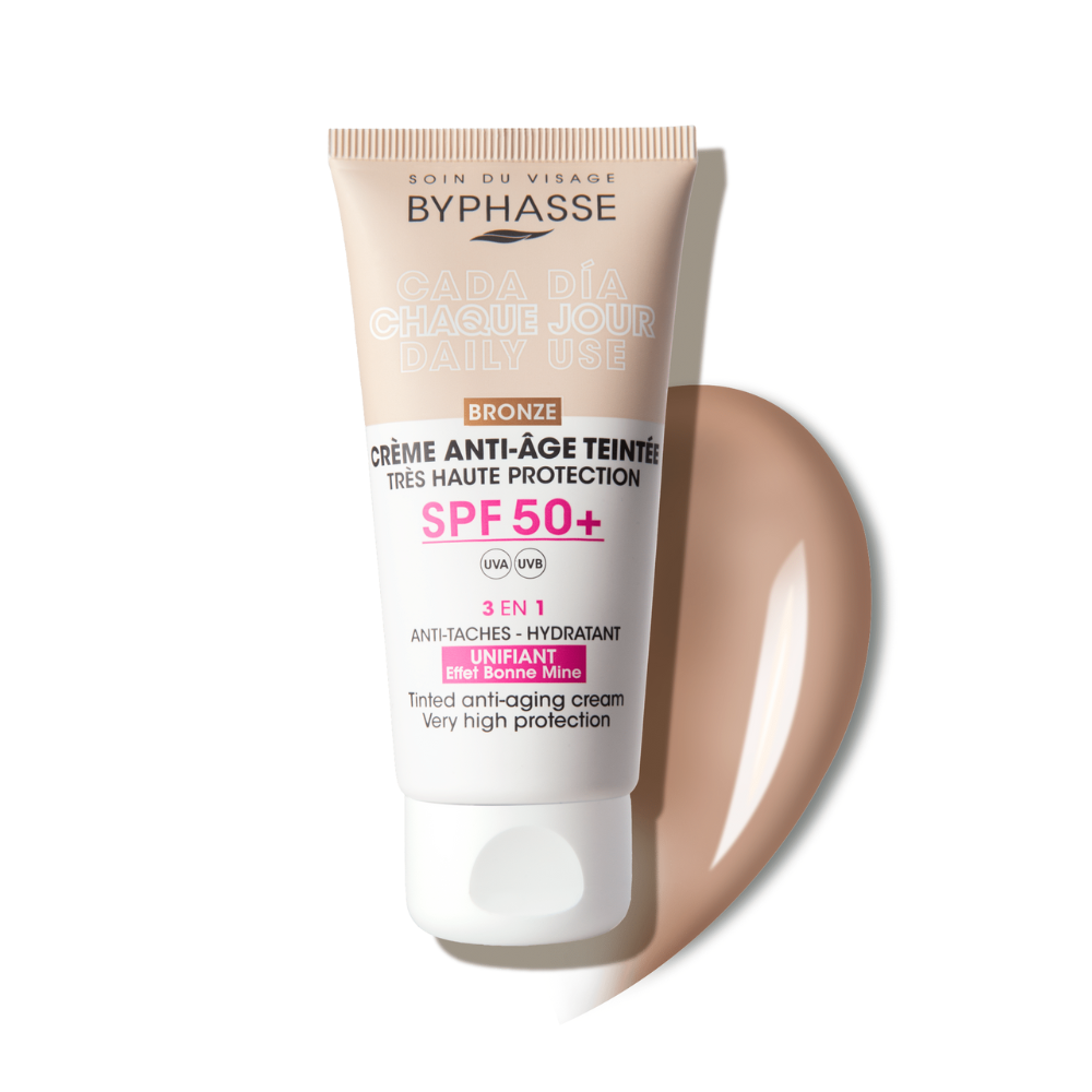 Crema Facial Antiedad SPF 50+ Color Bronze 50 ml