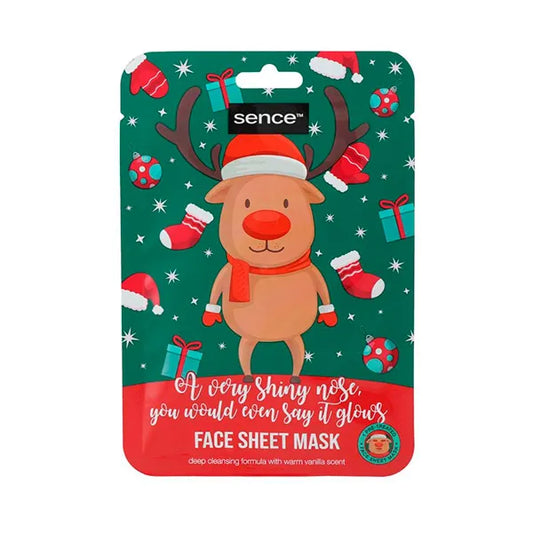 Mascarilla Facial Navideña - Reno Rudolf