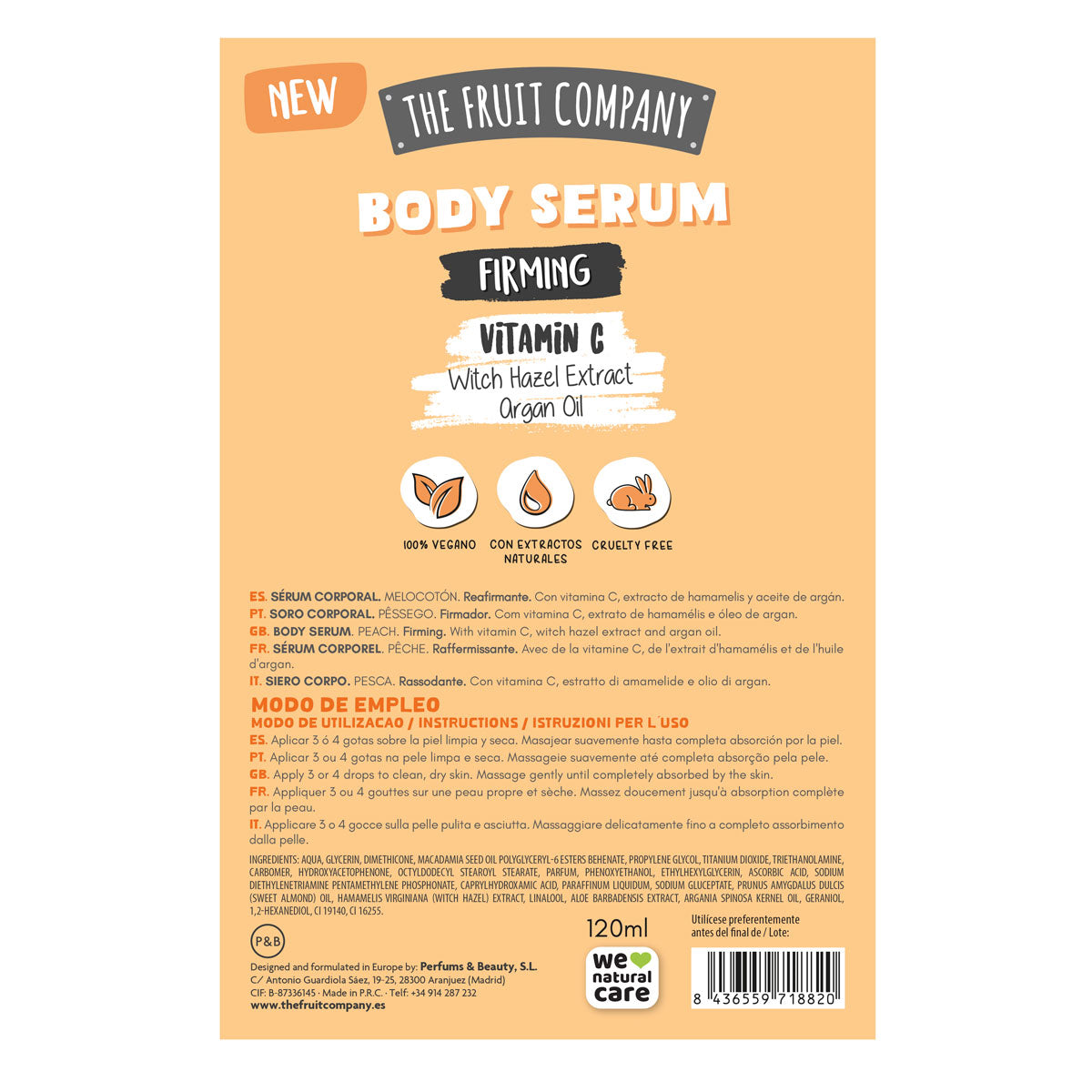 Body Serum Reafirmante Melocotón